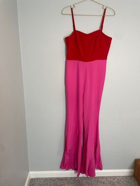 Endless Rose Red and Hot Pink Wide-Leg Jumpsuit